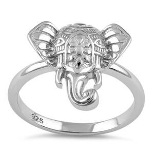 Sterling Silver Elephant Boho Ring